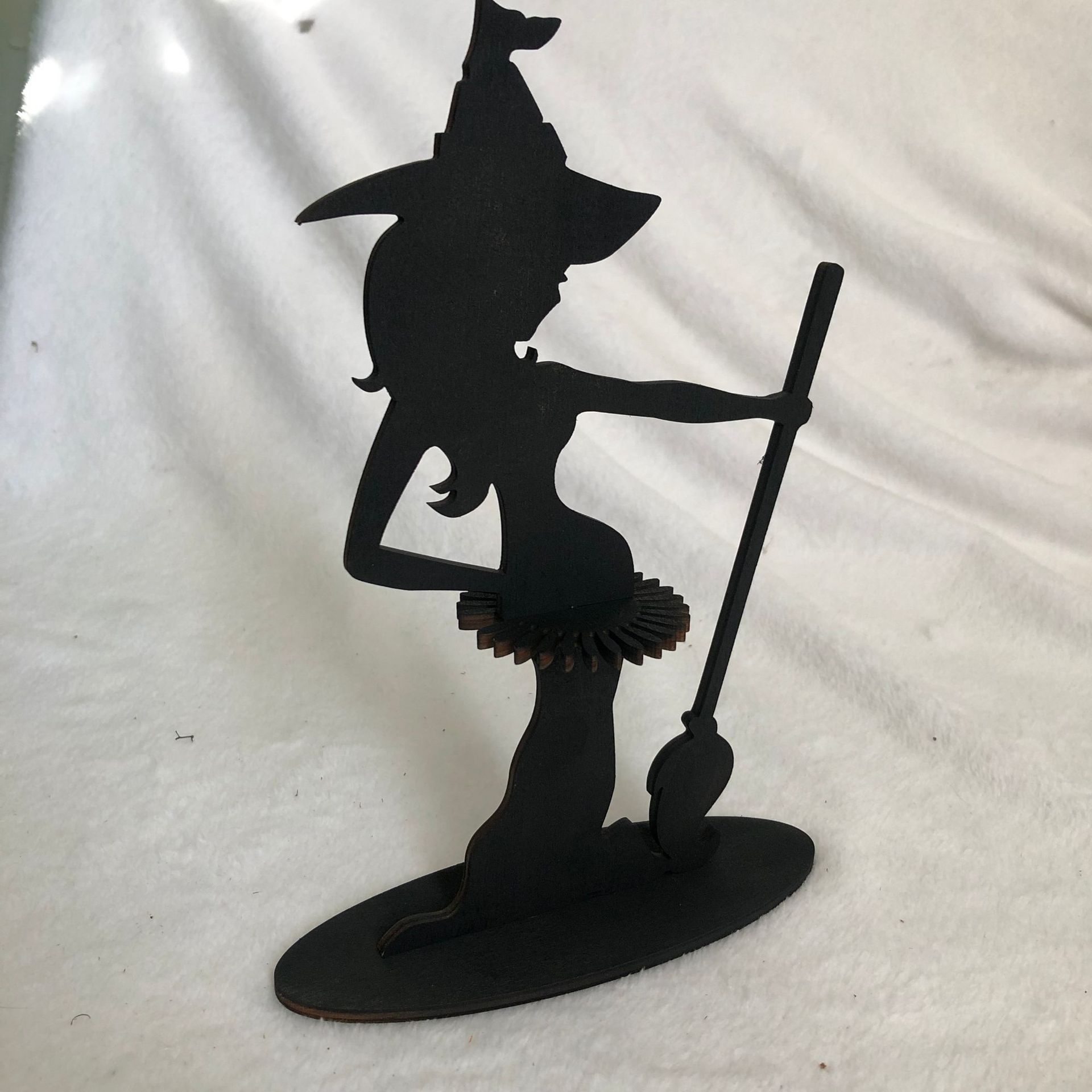 Add a Touch of Spookiness with Our Wooden Halloween Witch Napkin Holder